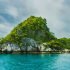 green trees on cliff